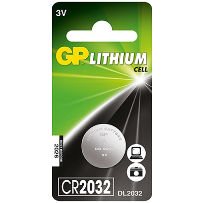 Батарейка CR2032   1 шт/уп GP LITHIUM в блистере   ''GP''   1/10